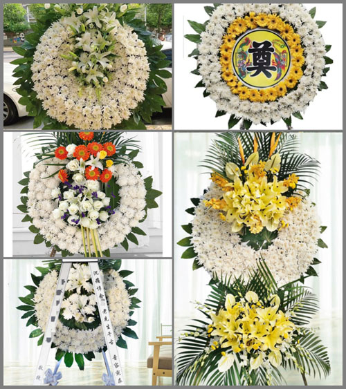 山东青岛黄岛区王台镇山柴村花圈速递